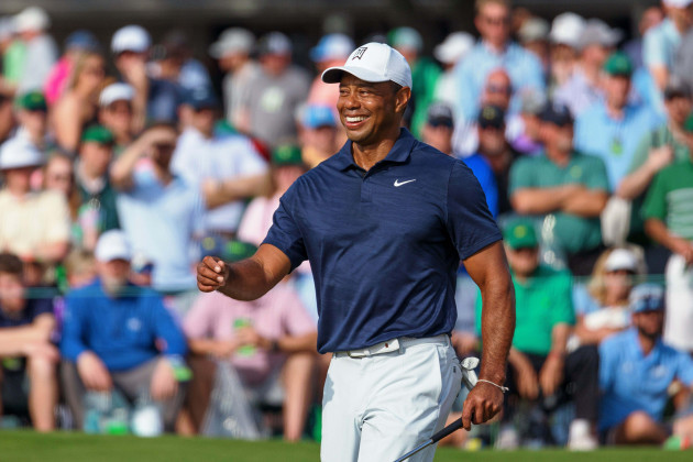augusta-national-golf-club-04th-apr-2022-tiger-woods-looks-on-during-a-practice-round-of-the-masters-golf-tournament-at-augusta-national-golf-club-ryan-huntcsmalamy-live-news