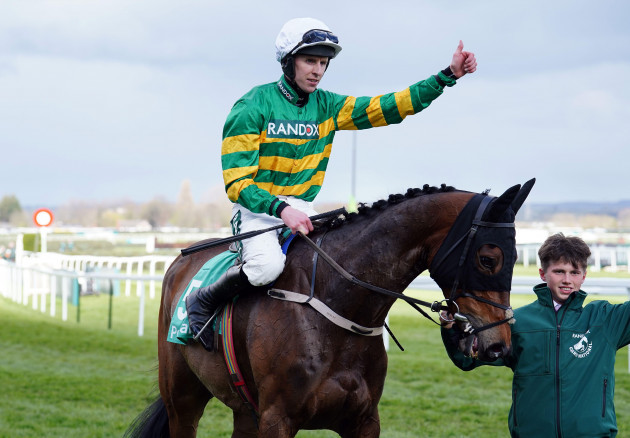 jockey-mark-walsh-after-winning-the-poundland-maghull-novices-chase-on-gentleman-de-mee-during-grand-national-day-of-the-randox-health-grand-national-festival-2022-at-aintree-racecourse-liverpool-p