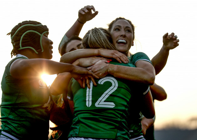 stacey-flood-celebrates-scoring-a-try-with-linda-djougang-lucy-mulhall-and-eimear-considine