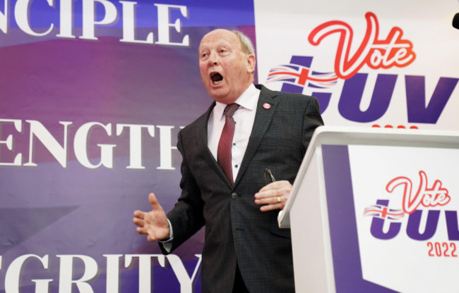 tuv-leader-jim-allister-speaking-at-his-party-conference-at-the-royal-hotel-in-cookstown-co-tyrone-picture-date-saturday-march-12-2022