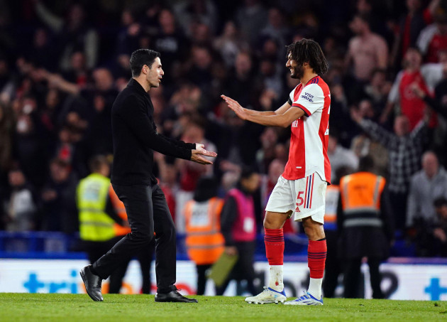 arsenal-manager-mikel-arteta-with-mohamed-elneny-following-the-premier-league-match-at-stamford-bridge-london-picture-date-wednesday-april-20-2022
