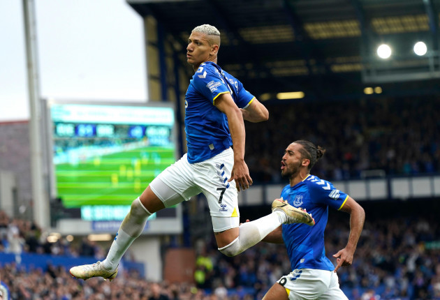 liverpool-england-15th-may-2022-richarlison-of-everton-celebrates-after-scoring-a-penalty-during-the-premier-league-match-at-goodison-park-liverpool-picture-credit-should-read-andrew-yates-s