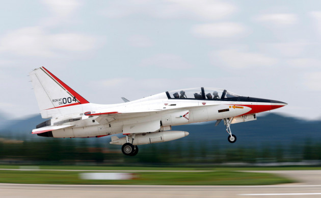 a-t-50-advanced-jet-trainer-takes-off-during-training-at-the-first-fighter-wing-of-the-south-korean-air-force-in-gwangju-about-320-km-200-miles-south-of-seoul-august-14-2013-south-korea-has-its