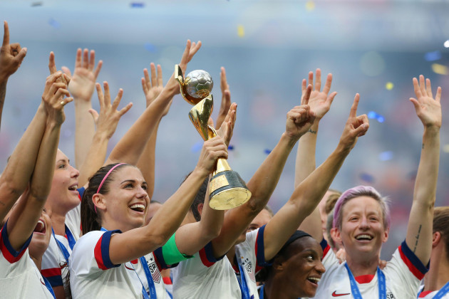 alex-morgan-of-usa-celebrates-with-the-trophy-after-the-fifa-womens-world-cup-match-at-stade-de-lyon-lyon-picture-date-7th-july-2019-picture-credit-should-read-jonathan-moscropsportimage-via-pa