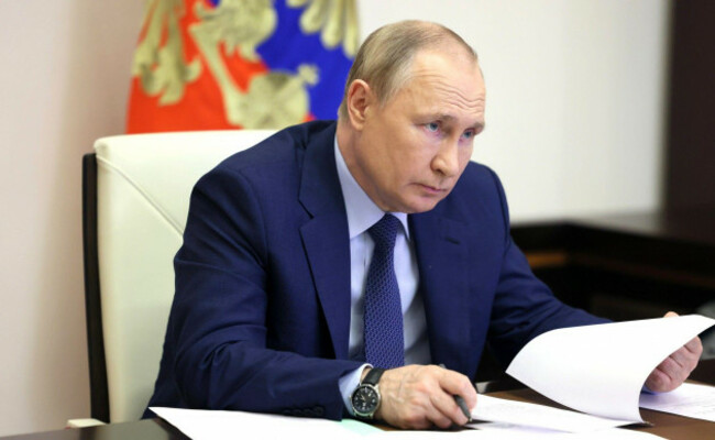 june-2-2022-russia-moscow-region-novo-ogaryovo-russian-president-vladimir-putin-holds-a-meeting-on-railway-construction-development-via-video-link-from-his-novo-ogaryovo-residence