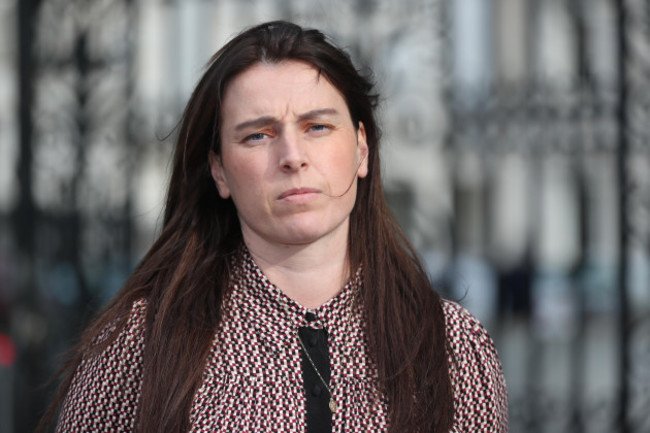 senator-lynn-ruane-outside-leinster-house-dublin-gives-her-reaction-to-tuesdays-budget-for-2020-announced-by-finance-minister-paschal-donohoe