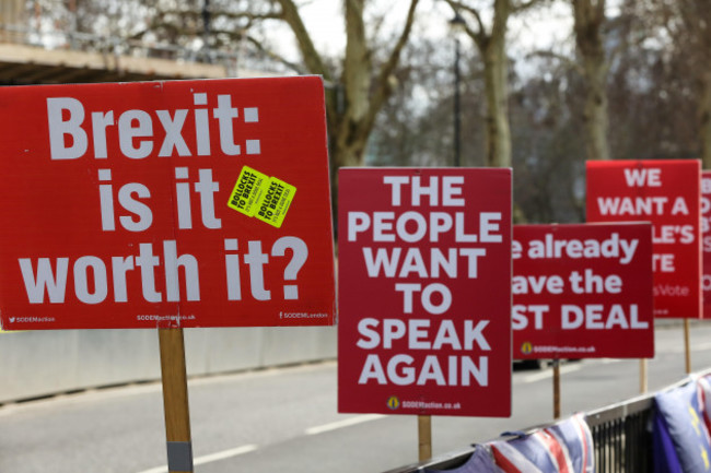 placards-seen-during-an-anti-brexit-protest-outside-the-houses-of-parliament-in-london