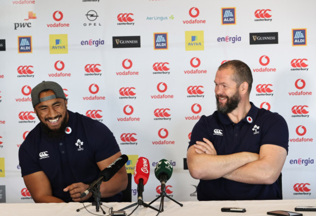 irelands-captain-bundee-aki-with-head-coach-andy-farrell-during-the-press-conference