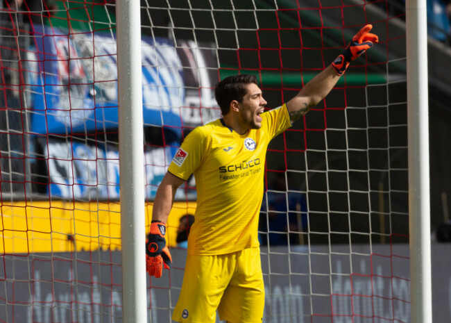 cologne-germany-march-9-2019-second-league-1-fc-koeln-vs-arminia-bielefeld-goalkeeper-stefan-ortega-moreno-arminia-gestures-dfl-regulations-prohibit-any-use-of-photographs-as-image-sequen