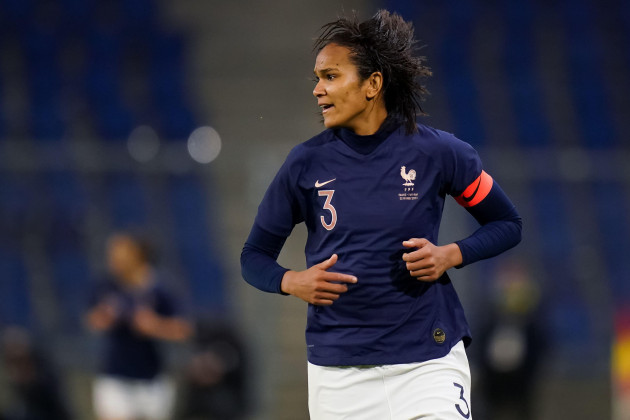 le-havre-france-february-22-wendie-renard-of-france-during-the-tournoi-de-france-2022-match-between-france-and-netherlands-at-stade-oceane-on-february-22-2022-in-le-havre-france-photo-by-rene-n