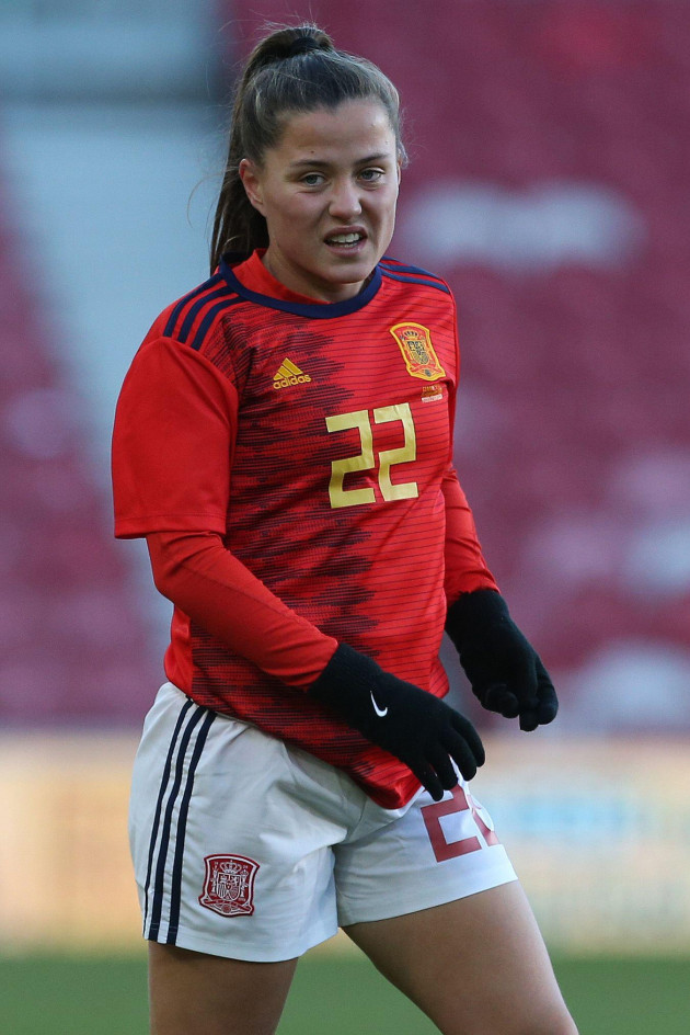 middlesbrough-uk-feb-17th-claudia-pina-of-spain-during-the-arnold-clark-cup-match-between-germany-and-spain-at-the-riverside-stadium-middlesbrough-on-thursday-17th-february-2022-credit-mark-flet