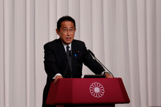 tokyo-japan-11th-july-2022-japanese-prime-minister-fumio-kishida-and-leader-of-the-liberal-democratic-party-ldp-speaks-during-a-news-conference-after-the-results-of-the-upper-house-elections-at