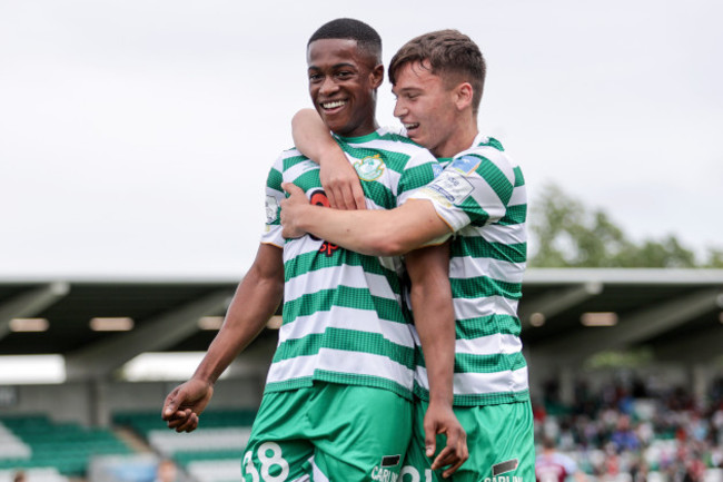 aidomo-emakhu-celebrates-scoring-a-goal-with-justin-ferizaj