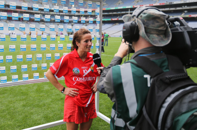 jennifer-oleary-is-interviewed-after-the-game