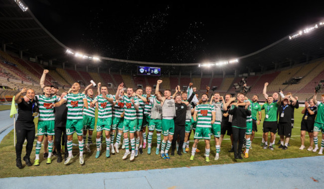 rovers-players-and-management-celebrate-after-the-game