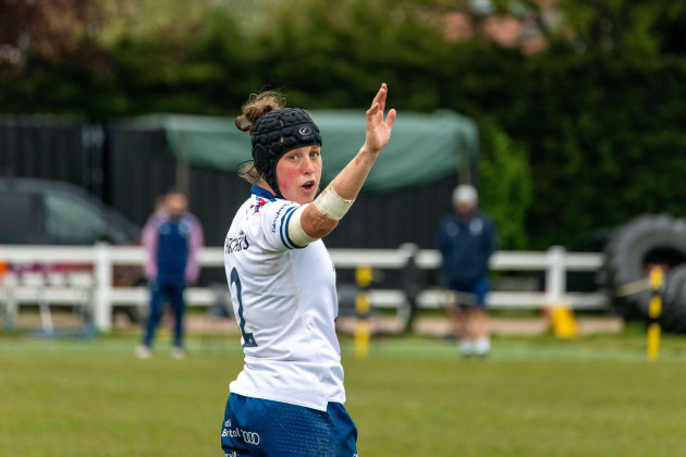 london-uk-08th-may-2021-clara-nielson-2-bristol-bears-women-during-the-allianz-premier-15s-game-between-wasps-fc-ladies-and-bristol-bears-women-at-twyford-avenue-in-london-england-credit-spp