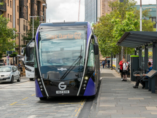 glider-bus-queens-square-belfast-northern-ireland