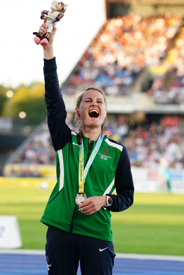 northern-irelands-ciara-mageean-with-her-silver-medal-after-the-womens-1500m-final-at-alexander-stadium-on-day-ten-of-the-2022-commonwealth-games-in-birmingham-picture-date-sunday-august-7-2022