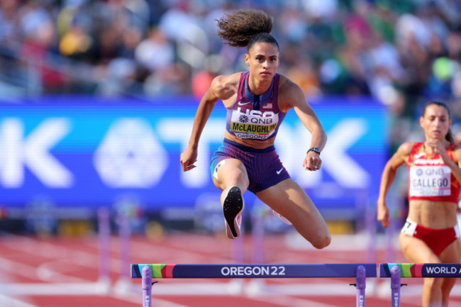 hayward-field-eugene-oregon-usa-19th-july-2022-sydney-mclaughlin-usa-july-19-2022-athletics-iaaf-world-championships-oregon-2022-womens-400m-hurdles-heat-at-hayward-field-eugene-orego