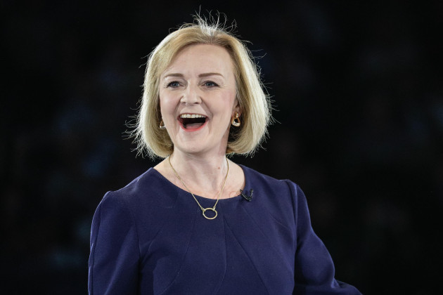 london-uk-31st-aug-2022-liz-truss-the-final-hustings-in-the-conservative-party-leadership-race-held-at-wembley-arena-sees-liz-truss-and-rishi-sunak-compete-to-lead-the-party-and-become-the-next