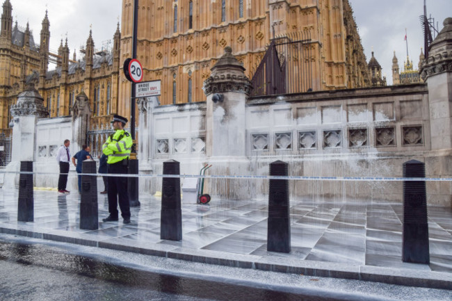 animal-rebellion-activists-cover-parliament-with-white-paint