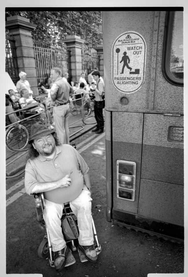 Martin Naughton at a protest outside Leinster House Photo by Marc O'Sullivan_2020-04-05-0023
