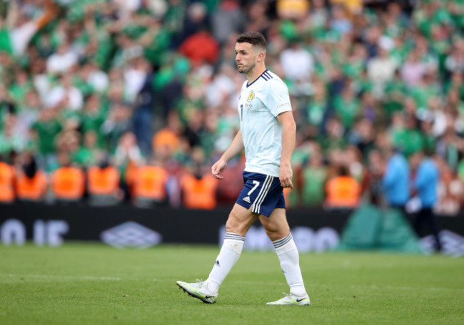 soccer-football-uefa-nations-league-group-e-republic-of-ireland-v-scotland-aviva-stadium-dublin-republic-of-ireland-june-11-2022-scotlands-john-mcginn-looks-dejected-after-the-match-acti