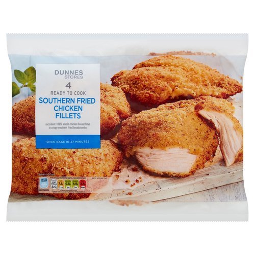 Dunnes Stores 4 Ready to Cook Southern Fried Chicken Fillets