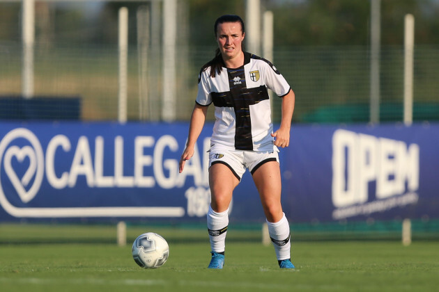 ennio-tardini-stadium-parma-italy-august-05-2022-niamh-farrelly-parma-calcio-during-parma-women-vs-inter-fc-internazionale-women-friendly-football-match