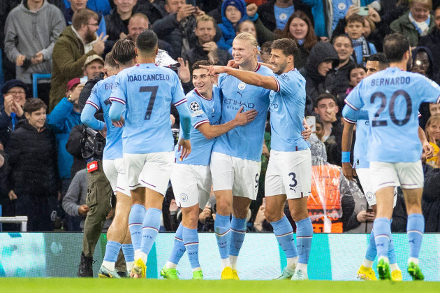 goal-2-0-erling-haland-9-of-manchester-city-celebrates-his-goal-with-team-mates-during-the-uefa-champions-league-group-g-match-between-manchester-city-and-fc-copenhagen-at-the-etihad-stadium-manche