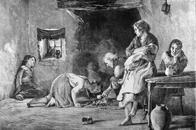 the-life-and-times-of-queeen-victoria-1901-the-irish-famineinterior-of-a-peasant-hut