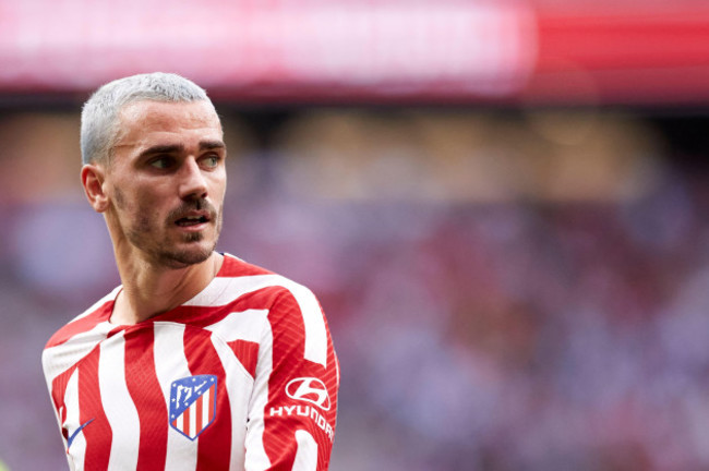 madrid-spain-october-08-antoine-griezmann-of-atletico-de-madrid-looks-on-during-the-la-liga-santander-match-between-atletico-de-madrid-and-girona-fc-on-october-08-2022-at-civets-metropolitano-in