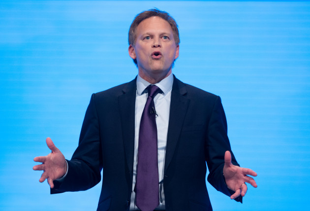 manchester-uk-30th-sep-2019-grant-shapps-secretary-of-state-for-transport-and-mp-for-welwyn-hatfield-speaks-at-day-two-of-the-conservative-party-conference-in-manchester-credit-russell-hartala