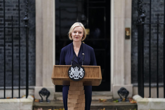 prime-minister-liz-truss-making-a-statement-outside-10-downing-street-london-where-she-announced-her-resignation-as-prime-minister-picture-date-thursday-october-20-2022