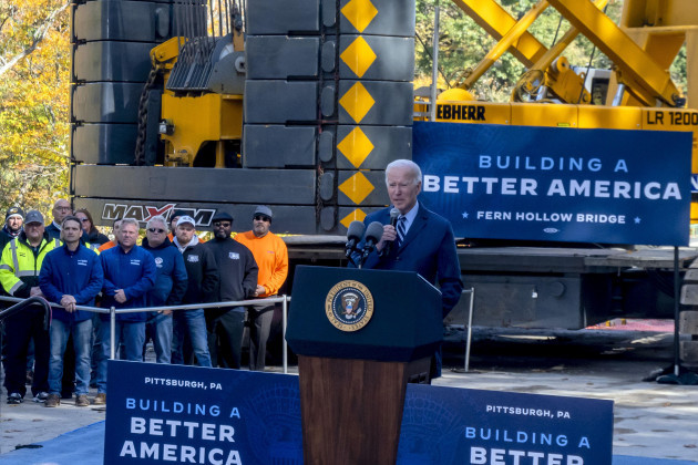 president-joe-biden-speaks-on-the-importance-of-infrastructure-funding-at-the-site-of-the-rebuilding-of-the-fern-hollow-bridge-on-thursday-october-20-2022-in-pittsburgh-the-bridge-collapsed-on-janu
