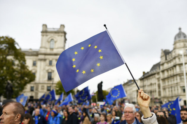 Thousands of protesters rally in London to call for the UK to rejoin the EU