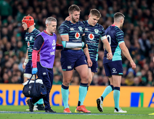stuart-mccloskey-is-consoled-by-garry-ringrose-as-he-leaves-the-field-with-an-injury