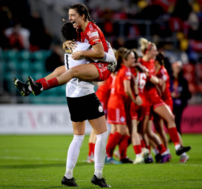 amanda-budden-and-keeva-keenan-celebrate-at-the-final-whistle