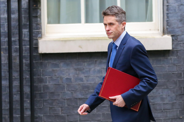gavin-williamson-secretary-of-state-for-defence-is-seen-arriving-at-the-downing-street-to-attend-the-weekly-cabinet-meeting