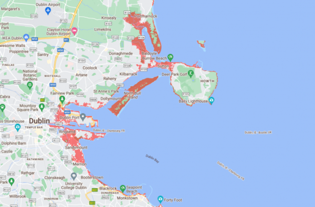 Dublin below annual flood level by 2050