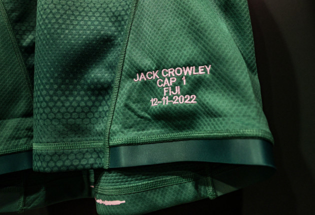 a-view-of-jack-crowleys-jersey-ahead-of-his-first-cap
