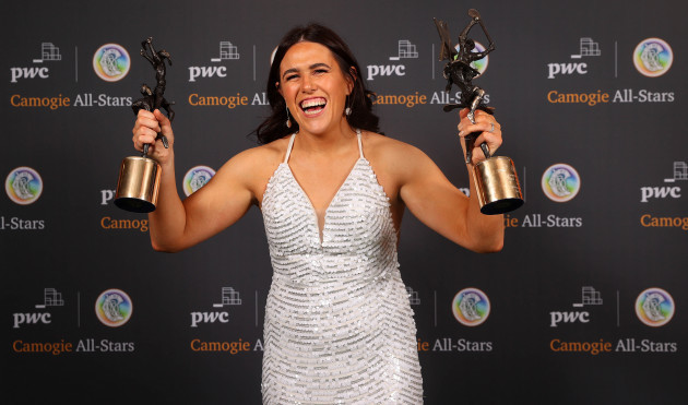 miriam-walsh-with-her-senior-all-star-award-and-her-2022-pwc-gpa-senior-camogie-player-of-the-year-award