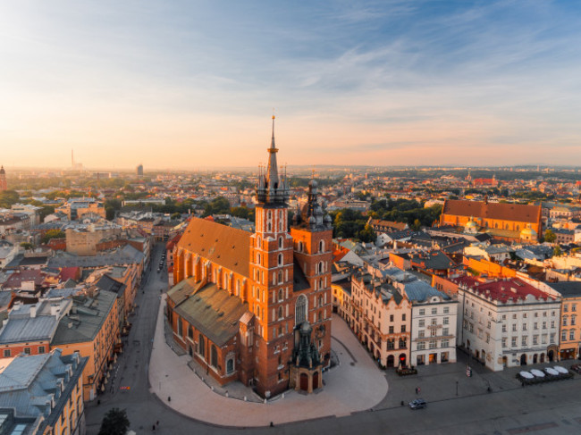 krakowmarketsquarefromaboveaerialviewofoldcity