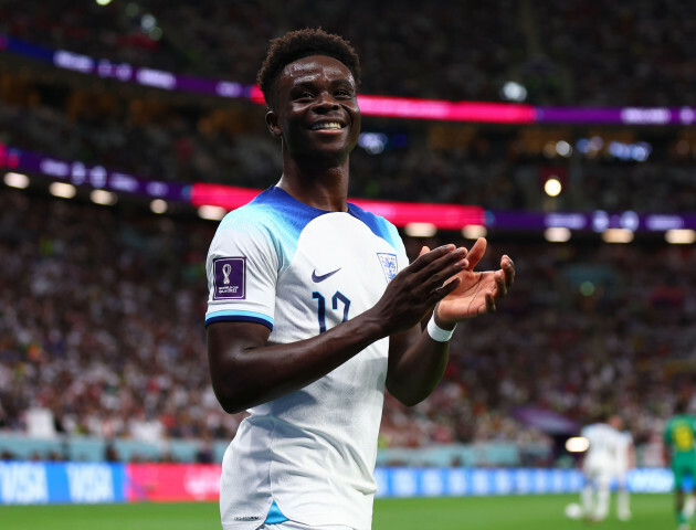 al-khor-qatar-4th-december-2022-bukayo-saka-of-england-all-smiles-as-he-is-substituted-during-the-fifa-world-cup-2022-match-at-al-bayt-stadium-al-khor-picture-credit-should-read-david-klein-s