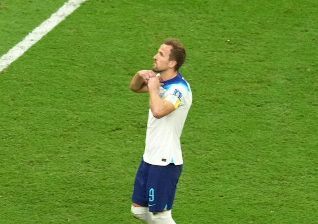 englands-harry-kane-reacts-after-missing-a-penalty-during-the-fifa-world-cup-quarter-final-match-at-the-al-bayt-stadium-in-al-khor-qatar-picture-date-saturday-december-10-2022