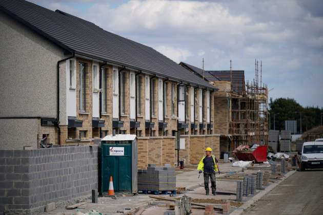 new-homes-under-construction-at-kilcarbery-grange-in-dublin-as-housing-minister-darragh-obrien-officially-opens-118-new-cost-rental-homes-in-the-west-dublin-development-some-74-of-the-homes-are-in