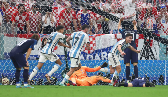 doha-qatar-13th-december-2022-julian-alvarez-of-argentina-r-turns-to-celebrate-scoring-their-second-goal-during-the-fifa-world-cup-2022-match-at-lusail-stadium-doha-picture-credit-should-read