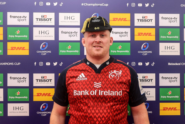 john-ryan-with-his-50th-cap-in-the-heineken-champions-cup