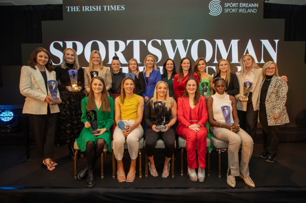 amy-broadhurst-irish-times-sportswoman-of-the-year-2022-with-the-monthly-winners-and-catherine-martin-td
