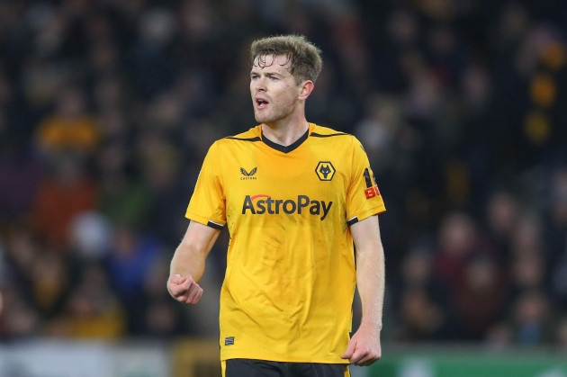 wolverhampton-uk-20th-dec-2022-nathan-collins-4-of-wolverhampton-wanderers-during-the-carabao-cup-fourth-round-match-wolverhampton-wanderers-vs-gillingham-at-molineux-wolverhampton-united-kingd